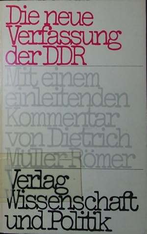 Bild des Verkufers fr Die neue Verfassung der DDR. zum Verkauf von Antiquariat Bookfarm