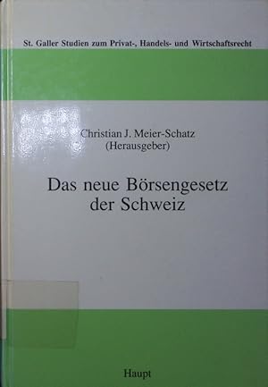 Image du vendeur pour Das neue Brsengesetz der Schweiz. mis en vente par Antiquariat Bookfarm