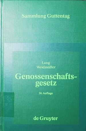 Seller image for Genossenschaftsgesetz. Kommentar. for sale by Antiquariat Bookfarm