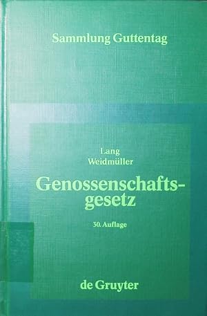 Seller image for Genossenschaftsgesetz. Kommentar. for sale by Antiquariat Bookfarm