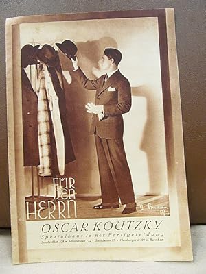 Oscar Koutzky, Spezialhaus feiner Fertigkleidung in Hamburg: Für den Herrn. Katalog mit getönten ...