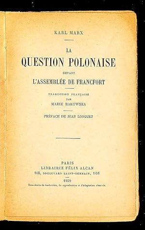 La question polonaise devant l'Assemblée de Francfort