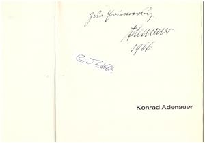 KONRAD ADENAUER (1876-1967) Dr., 1. BUNDESKANZLER der Bundesrepublik Deutschland, auch genannt De...