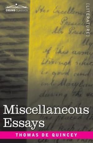 Seller image for Miscellaneous Essays [Soft Cover ] for sale by booksXpress