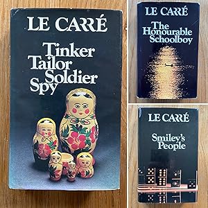 Seller image for The Karla Trilogy - Tinker Tailor Soldier Spy - The Honourable Schoolboy - Smiley's People all 1sts signed to the page for sale by Setanta Books