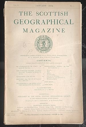 Seller image for The Scottish Geographical Magazine. January 1894 for sale by Shore Books