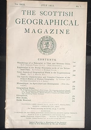 Imagen del vendedor de The Scottish Geographical Magazine July 1913 Volume XXIX Number 7 a la venta por Shore Books