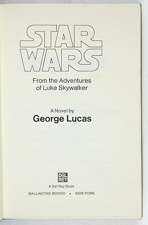 Bild des Verkufers fr Star Wars. From the Adventures of Luke Skywalker. zum Verkauf von Antiquariat INLIBRIS Gilhofer Nfg. GmbH