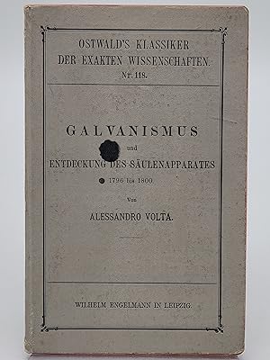 Bild des Verkufers fr Untersuchungen ber den Galvanismus. 1796 bis 1800. zum Verkauf von Zephyr Books