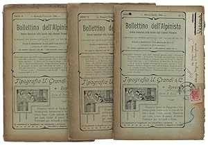BOLLETTINO DELL'ALPINISTA. Rivista bimestrale Anno II - 1906. Numeri 4 - 5 - 6.: