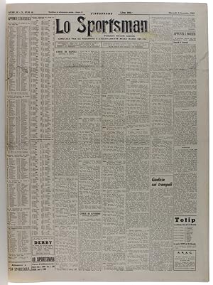 LO SPORTSMAN - l'Ippodromo. Anno 1962 completo. Giornale per la selezione e l'allevamento delle r...