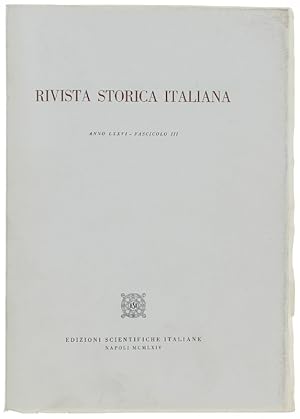 RIVISTA STORICA ITALIANA 1964. Anno LXXVI - Fascicolo III (Omaggio a Cesare Beccaria):