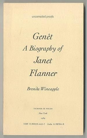 Bild des Verkufers fr Gent: A Biography of Janet Flanner zum Verkauf von Between the Covers-Rare Books, Inc. ABAA