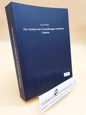 Seller image for Zur Analyse der Vorstellungen und ihrer Gesetze; eine experimentelle Untersuchung (ISBN 9783957009050) for sale by Roland Antiquariat UG haftungsbeschrnkt