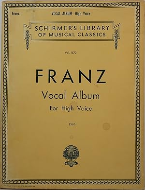 Vocal Album for High Voice: Sixty-Two Songs with Piano Accompaniment