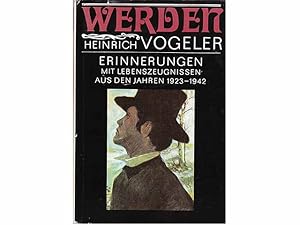 Bild des Verkufers fr Bchersammlung "Heinrich Vogeler". 2 Titel. 1.) Werden. Erinnerungen. Mit Lebenszeugnissen aus den Jahren 1923-1942. Neu herausgegeben von Joachim Priewe und Paul-Gerhard Wenzlaff. Mit 71 Abbildungen. 1. Auflage/1989 2.) DIR Gedichte. Mit Vignetten des Autors und einem Nachwort von Heinrich W. Petzet. Diese Faksimileausgabe folgt der Ausgabe von 1899. Insel Verlag 3.) Heinrich Vogeler (1872-1942: Malerei Graphik Buchkunst 1872-1942, 60 Textseiten und 36 Bildtafeln, Kartonumschlag, (etwas abgenutzt und innenseitig mit Fleck) zum Verkauf von Agrotinas VersandHandel