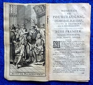 Monsieur de Pourceaugnac, Comédie-ballet, faite à Chambord pour le divertissement du Roi, au mois...