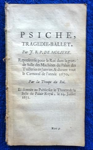 Psiche, Tragedie-ballet, from the 1713 Les Oeuvres de Monsieur De Moliere.