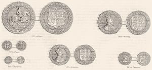 1871 to 1876 Silver Coins of James I; 1871. Crown; 1875. Penny; 1876. Halfpenny; 1872. Shilling; ...