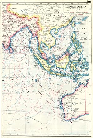 Indian Ocean on Mercator's Projection