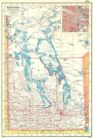 Manitoba; Inset map of Winnipeg