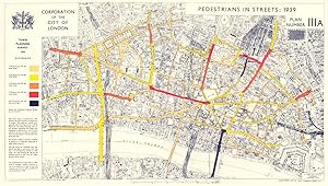 Town planning survey 1939; Pedestrians in streets: 1939