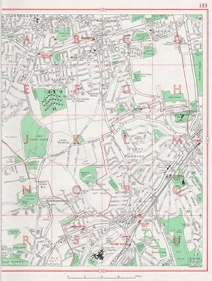Wallington Mitcham Junction The Wrythe Sutton Hackbridge 1933 map CARSHALTON 