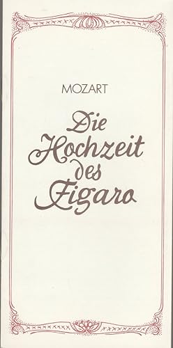 Imagen del vendedor de Programmheft Wolfgang Amadeus Mozart DIE HOCHZEIT DES FIGARO Premiere 23. Juni 1985 Spielzeit 1984 / 85 Nr. 15 a la venta por Programmhefte24 Schauspiel und Musiktheater der letzten 150 Jahre