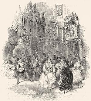 1785. Playing at Bucklers - Maids dancing for Garlands