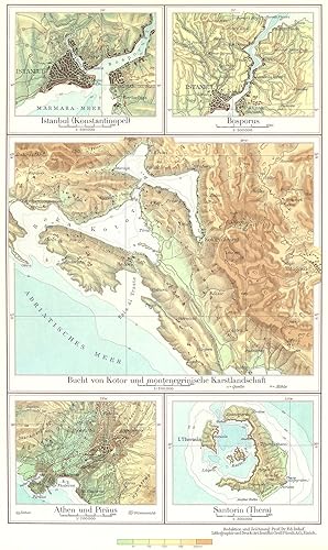 Balkanhalbinsel; Istanbul (Konstantinopel); Bosporus; Bucht von Kotor und Montenegrinische Karstl...