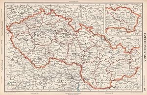 Czechoslovakia; Inset map of Kosice