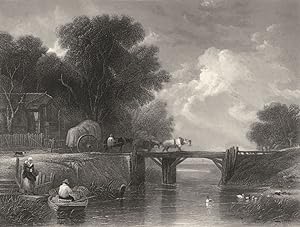 Imagen del vendedor de The Wooden Bridge a la venta por Antiqua Print Gallery
