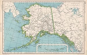 Alaska; Inset map of Pacific Ocean