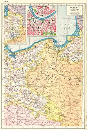 Germany (East); Inset map of Prussia; Dresden
