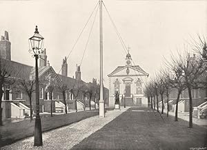 Imagen del vendedor de The Trinity Almshouses - A Quiet bit of the Mile end Road a la venta por Antiqua Print Gallery