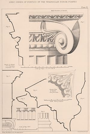 Bild des Verkufers fr Ionic order of portico of the triangular forum, Pompeii zum Verkauf von Antiqua Print Gallery