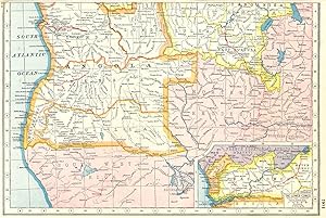 Belgian Congo & Angola; Inset map of The Lower Congo