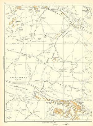 Seller image for [Stockbridge, Garden Village, Hawthorn Brook, Wind Hill Wood, Sheephouse Wood, Cubley, Oxspring] (Map section # 152) for sale by Antiqua Print Gallery