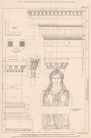 Bild des Verkufers fr The Caryatide portico of the Erectheum, Athens zum Verkauf von Antiqua Print Gallery