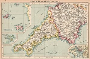 England & Wales Section 6; Inset maps of Channel Islands; Scilly Isles; Plymouth