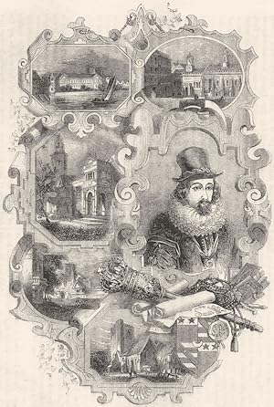 1857. Lord Bacon and his localities. (The portrait from the engraving by Marshall, 1641, prefixed...