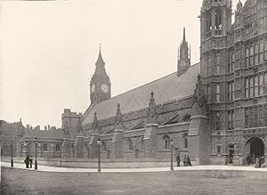 Seller image for Houses of Parliament - Exterior of Westminster Hall and Public entrance for sale by Antiqua Print Gallery