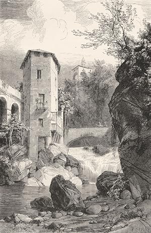 Seller image for The Ravine of the Pioverna, near Bellano for sale by Antiqua Print Gallery