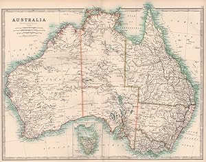 Australia; Inset map of Bass Strait