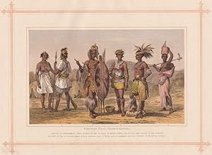 Ethiopian Race-Negros, Kaffirs. Natives of Senegambia-1. Peul woman of the village of Kouar. 2. P...