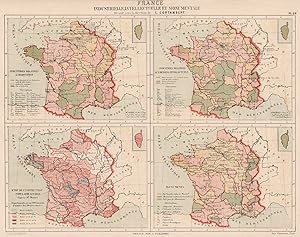 Seller image for France Industrielle intellectuelle et Monumentale; Industries relatives  l'Habitation; Industries relatives Aux Besoins Intellectuels; Etat de l'Instruction Populaire en 1868 d'aprs Mr. Maniee; Monuments for sale by Antiqua Print Gallery