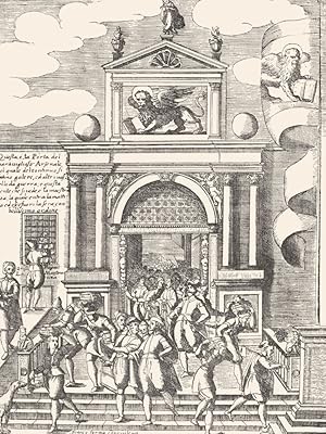 Immagine del venditore per Pay-day of the workmen of the Arsenal after an engraving by Giacomo Franco, 1570 venduto da Antiqua Print Gallery