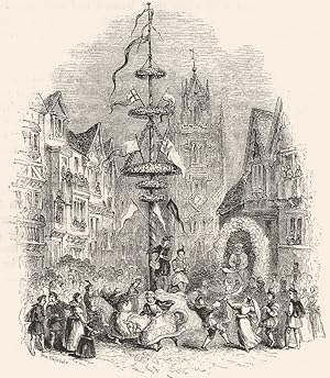 Imagen del vendedor de 1786. May-pole before St. Andrew Undershaft a la venta por Antiqua Print Gallery