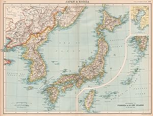 Seller image for Japan & Korea; Inset maps of Tokio; Extention to Formosa & Lu-Chu Islands for sale by Antiqua Print Gallery