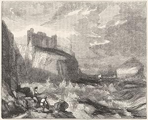 Seller image for 850. View of Tantallon Castle, with the Bass Rock in the distance for sale by Antiqua Print Gallery